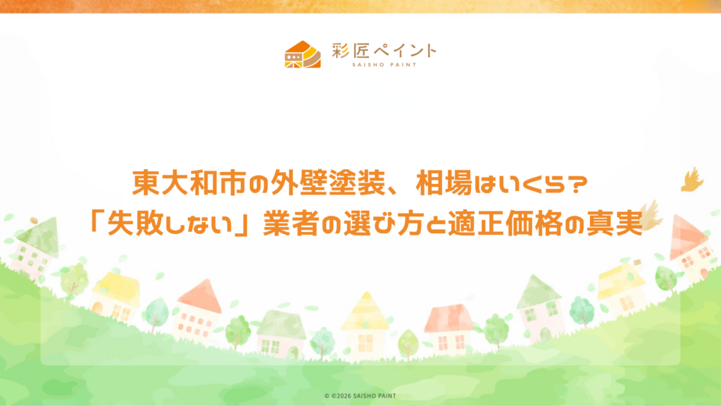 東大和市の外壁塗装の業者の選び方